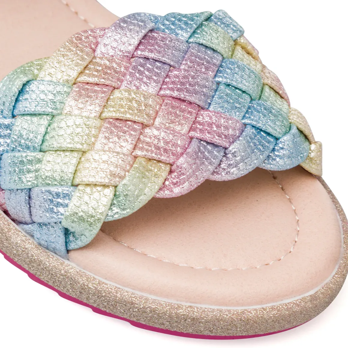 Sandali Multicolori da Bambina con fascetta intrecciata Le scarpe di Alice