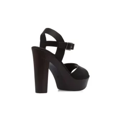 Sandali neri con tacco a colonna 12,5 cm da Donna con cinturino Lora Ferres