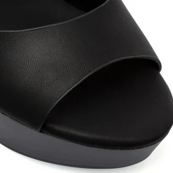 Sandali neri con tacco a colonna 12,5 cm da Donna con cinturino Lora Ferres