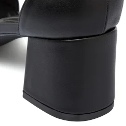 Sandali neri da donna con tacco a blocco 6 cm Lora Ferres