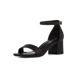 Sandali neri da donna con tacco a blocco 6 cm Lora Ferres