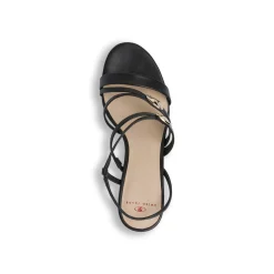 Sandali Neri Donna con inserti dorati tacco 7 cm Swish Jeans