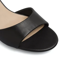 Sandali Neri Donna tacco stiletto 7,5 cm e dettaglio oro Swish Jeans