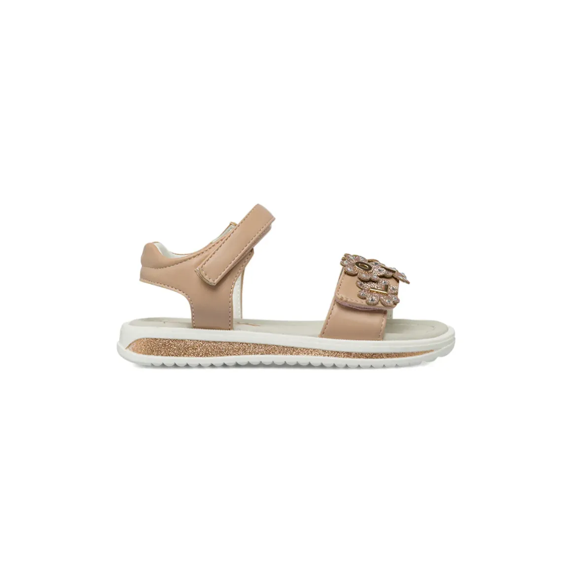 Sandali nude Bambina con glitter e scritta LOVE Le scarpe di Alice