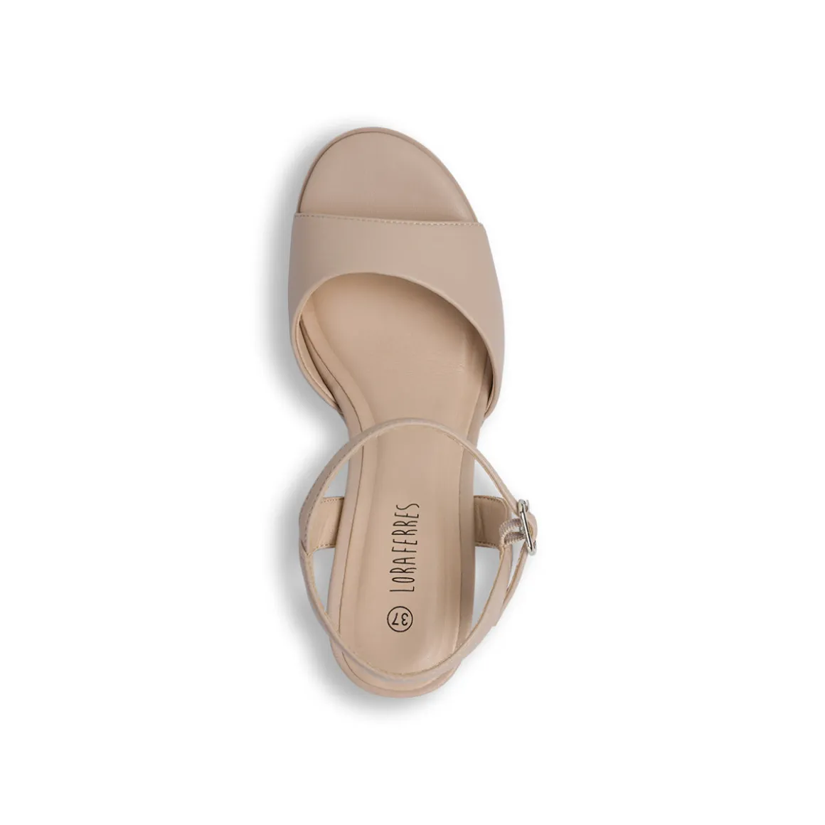 Sandali Nude Donna con tacco a colonna 7 cm e cinturino Lora Ferres