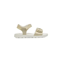Sandali oro da Bambina con fiori e chiusura a strappo Lumberjack