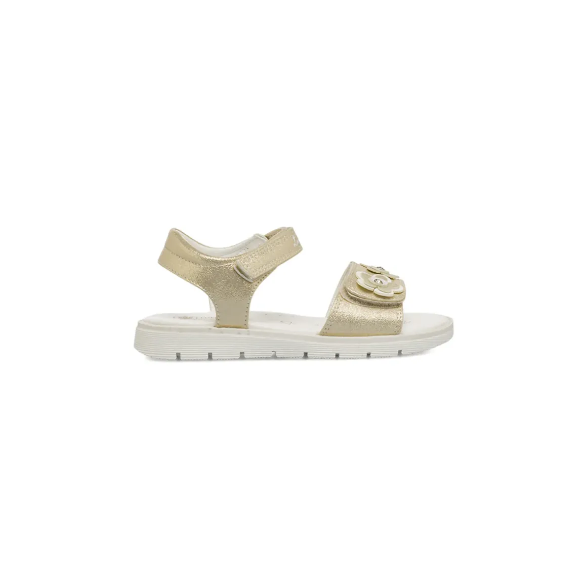 Sandali oro da Bambina con fiori e chiusura a strappo Lumberjack