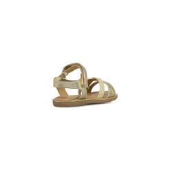 Sandali oro da Bambina con motivi floreali traforati Dieci Baci