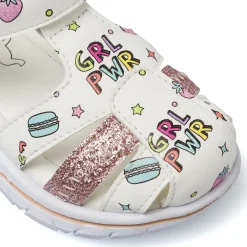 Sandali primi passi Bambina bianchi con punta chiusa Le scarpe di Alice