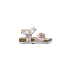 Sandali primi passi Bambina rosa con cuori e fiori glitter Settenote