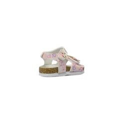 Sandali primi passi Bambina rosa con cuori e fiori glitter Settenote