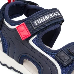 Sandali Primi passi Bambino blu con sottopiede in pelle Lumberjack