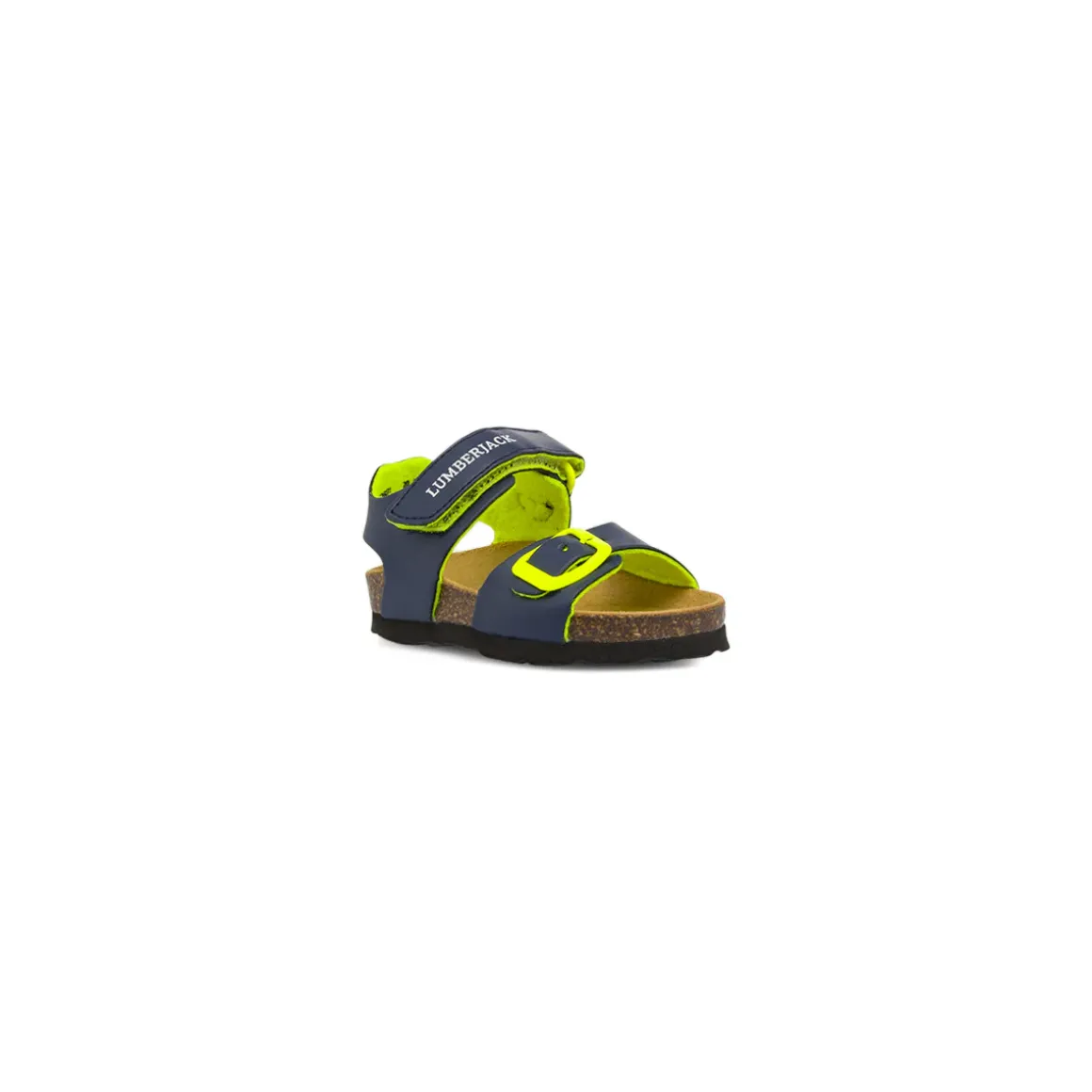 Sandali primi passi Bambino blu e lime con soletta in pelle Lumberjack