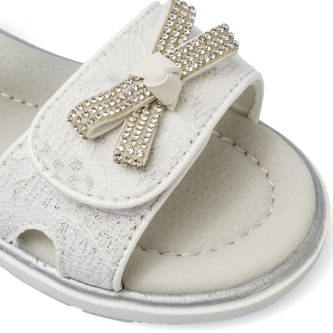 Sandali primi passi bianchi da Bambina con pizzo Le scarpe di Alice