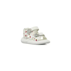 Sandali primi passi bianchi da Bambina con fragole Le scarpe di Alice