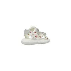 Sandali primi passi bianchi da Bambina con fragole Le scarpe di Alice