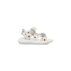 Sandali primi passi bianchi da Bambina con fragole Le scarpe di Alice