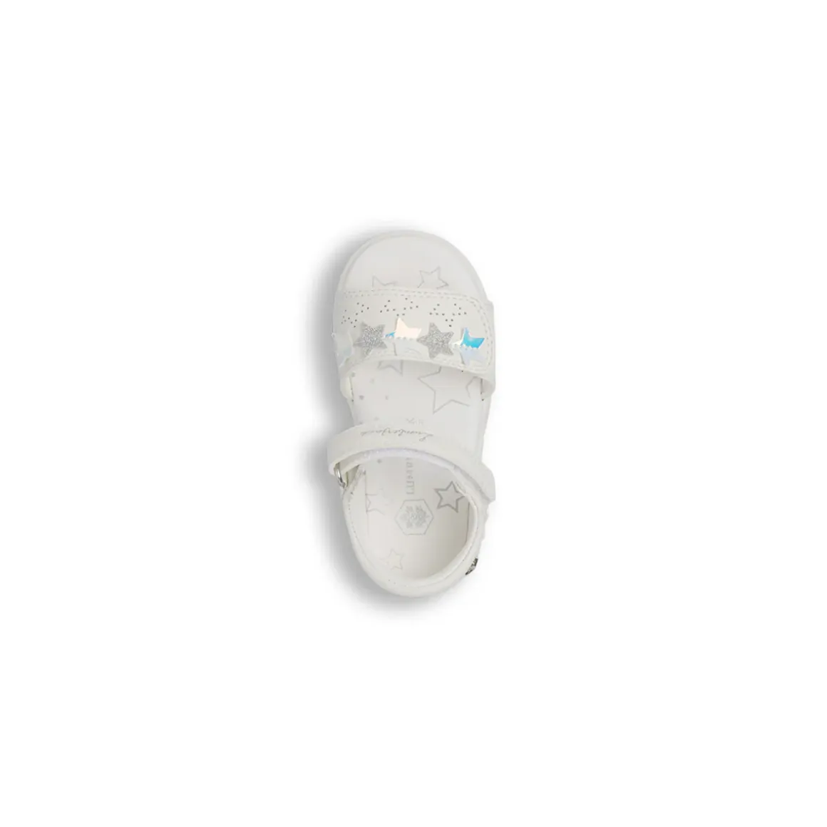 Sandali primi passi bianchi da Bambina con stelle glitter Lumberjack