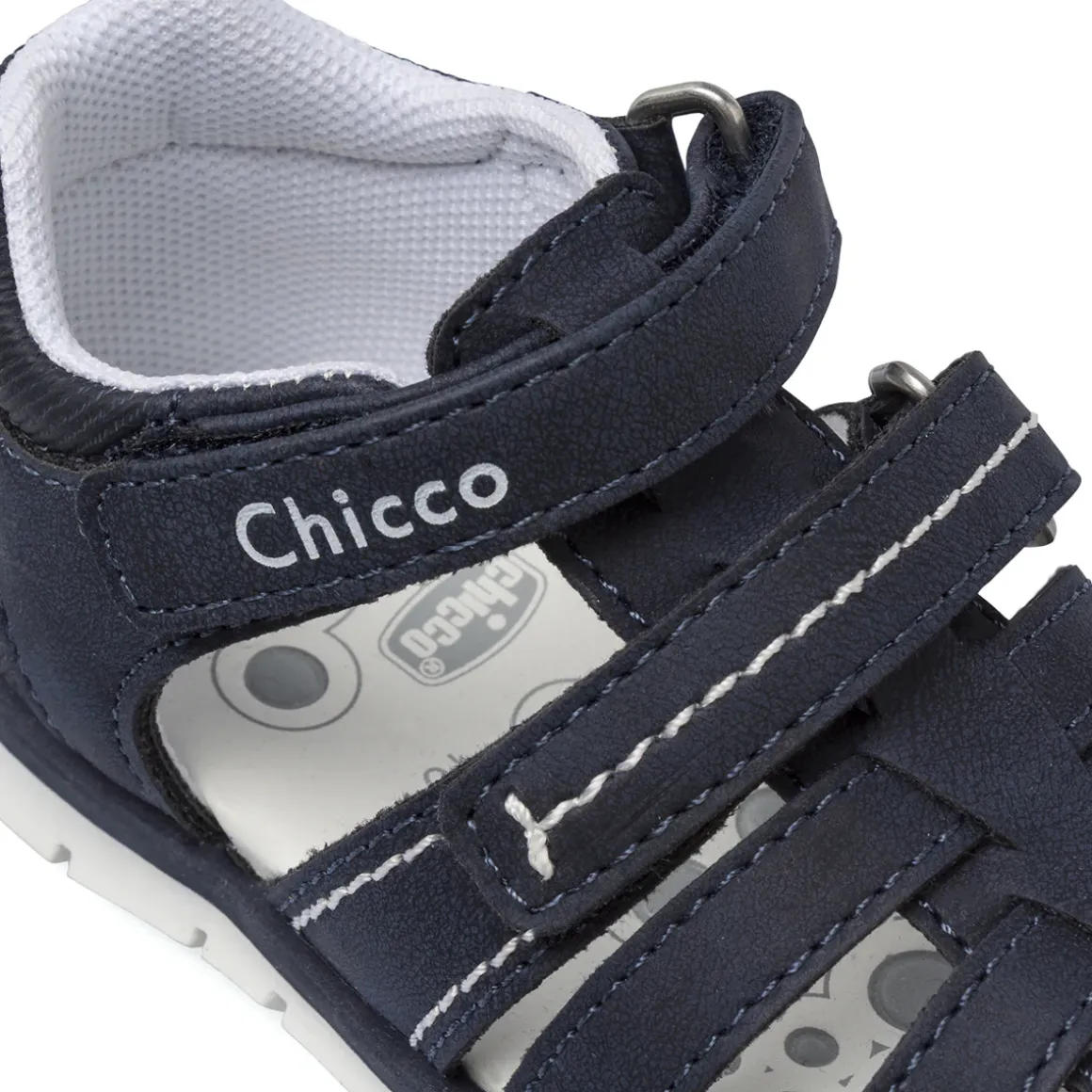 Sandali Primi Passi Blu Bambino con doppia chiusura a strappo Chicco