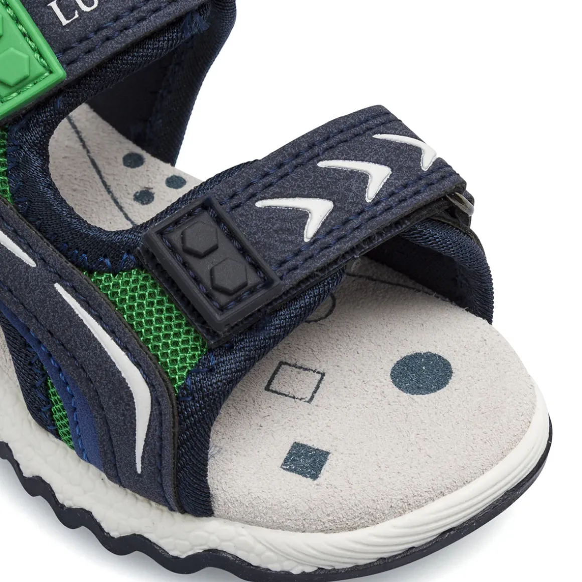 Sandali primi passi blu e verdi da Bambino con strappi Lumberjack
