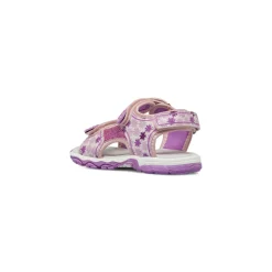 Sandali primi passi da Bambina rosa con glitter e strappo Dieci Baci