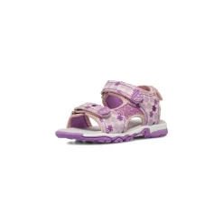 Sandali primi passi da Bambina rosa con glitter e strappo Dieci Baci