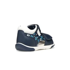 Sandali primi passi da Bambina blu con doppio strappo Geox