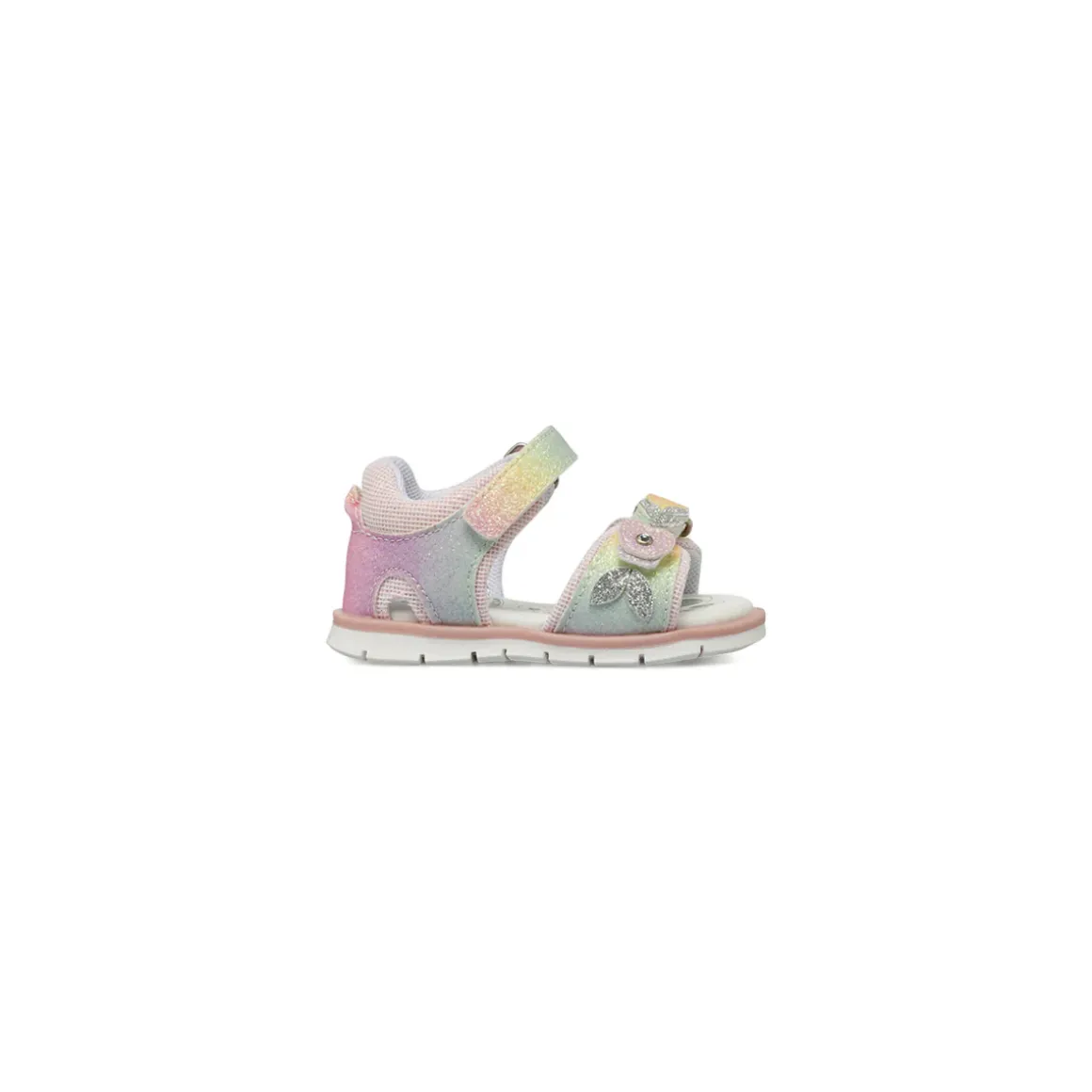 Sandali Primi passi da Bambina multicolore glitterati con fiori Chicco