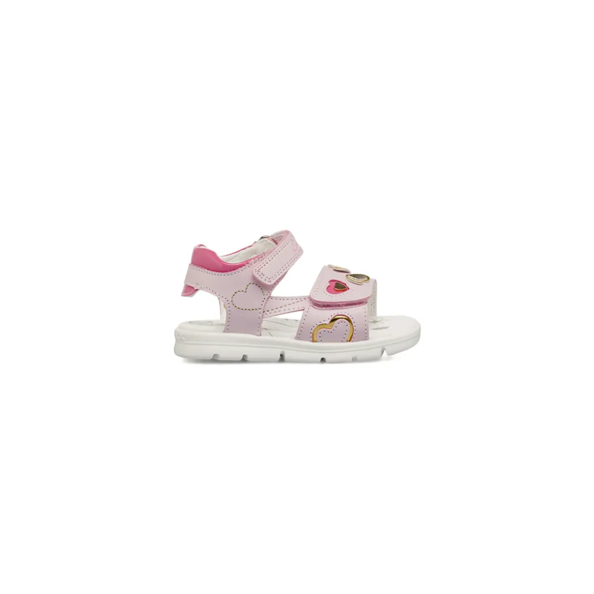 Sandali primi passi da Bambina rosa con cuoricini colorati Lumberjack