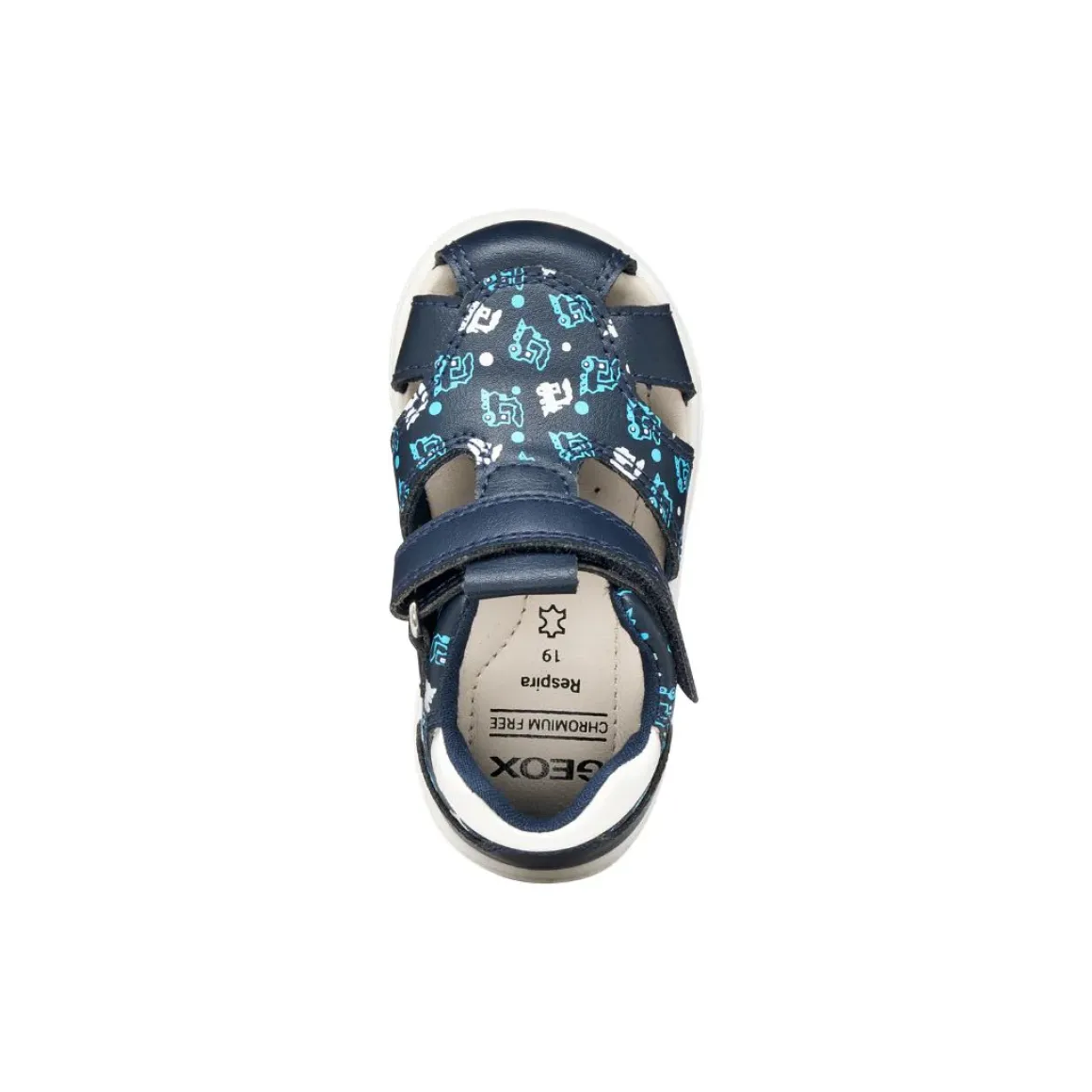 Sandali primi passi da Bambina blu con suola traspirante Geox