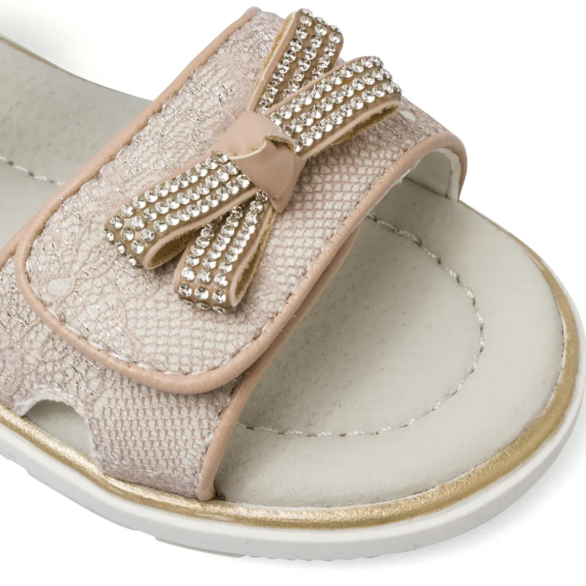 Sandali primi passi da Bambina color nude con pizzo Le scarpe di Alice