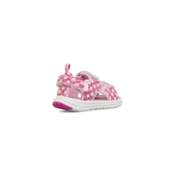 Sandali Primi passi da Bambina fucsia con fiori e strappo Primigi