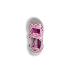 Sandali Primi passi da Bambina fucsia con fiori e strappo Primigi
