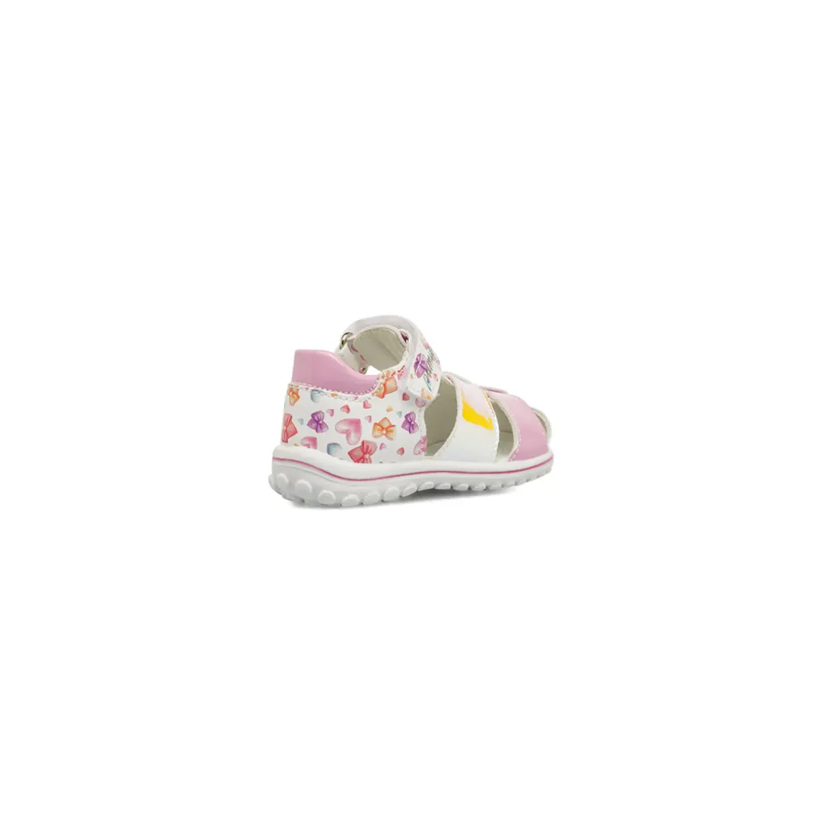 Sandali Primi passi da Bambina bianchi con stampe di cuori Primigi