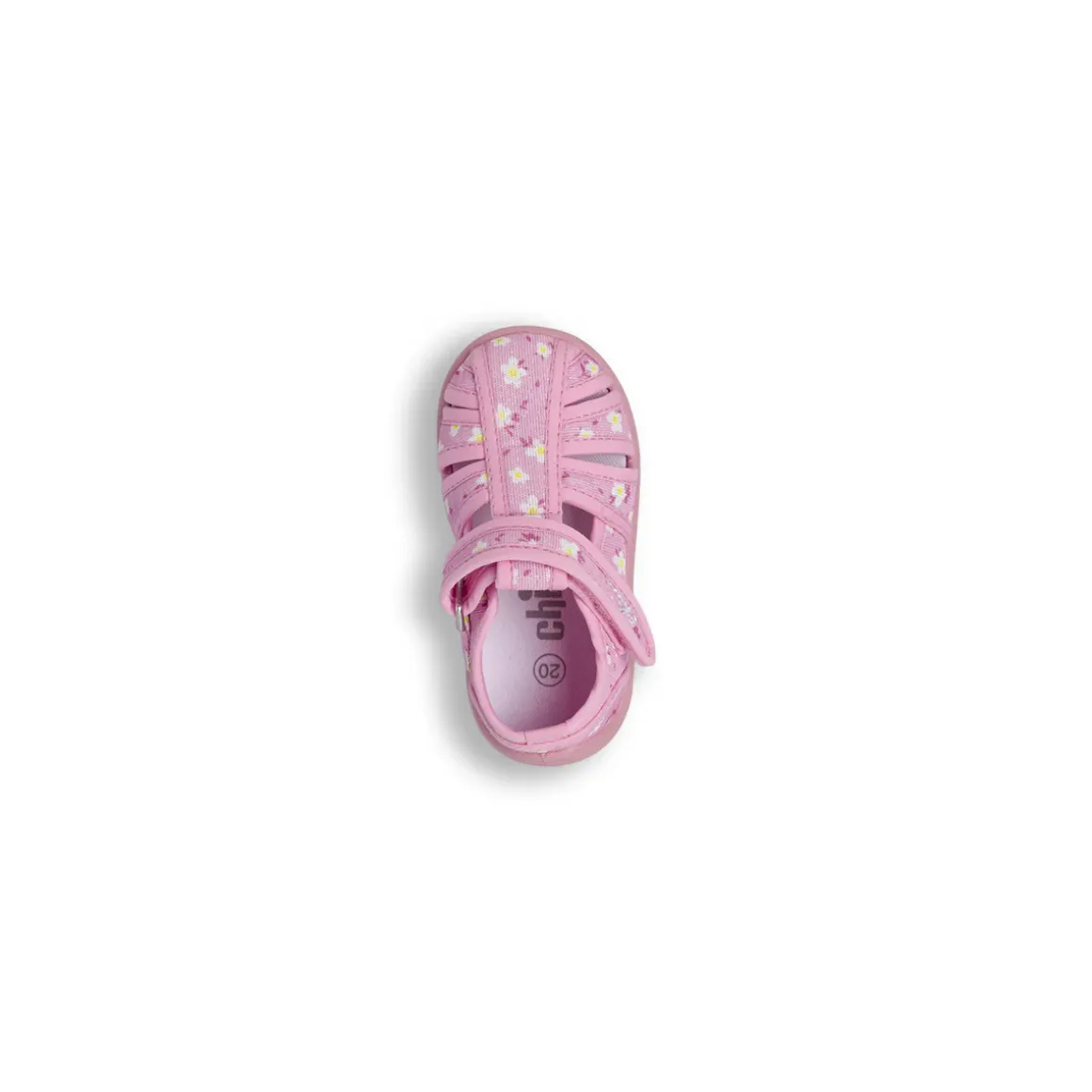 Sandali Primi passi da bambina rosa con fantasia floreale Chicco