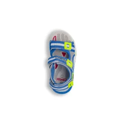 Sandali primi passi da Bambino blu e grigio con strappo Primigi
