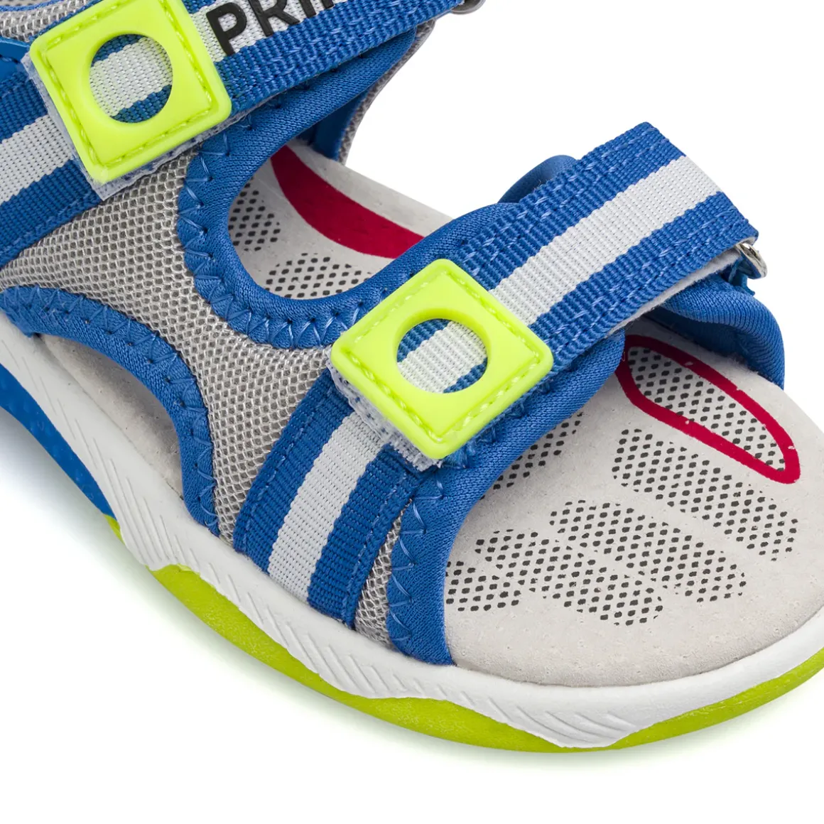 Sandali primi passi da Bambino blu e grigio con strappo Primigi