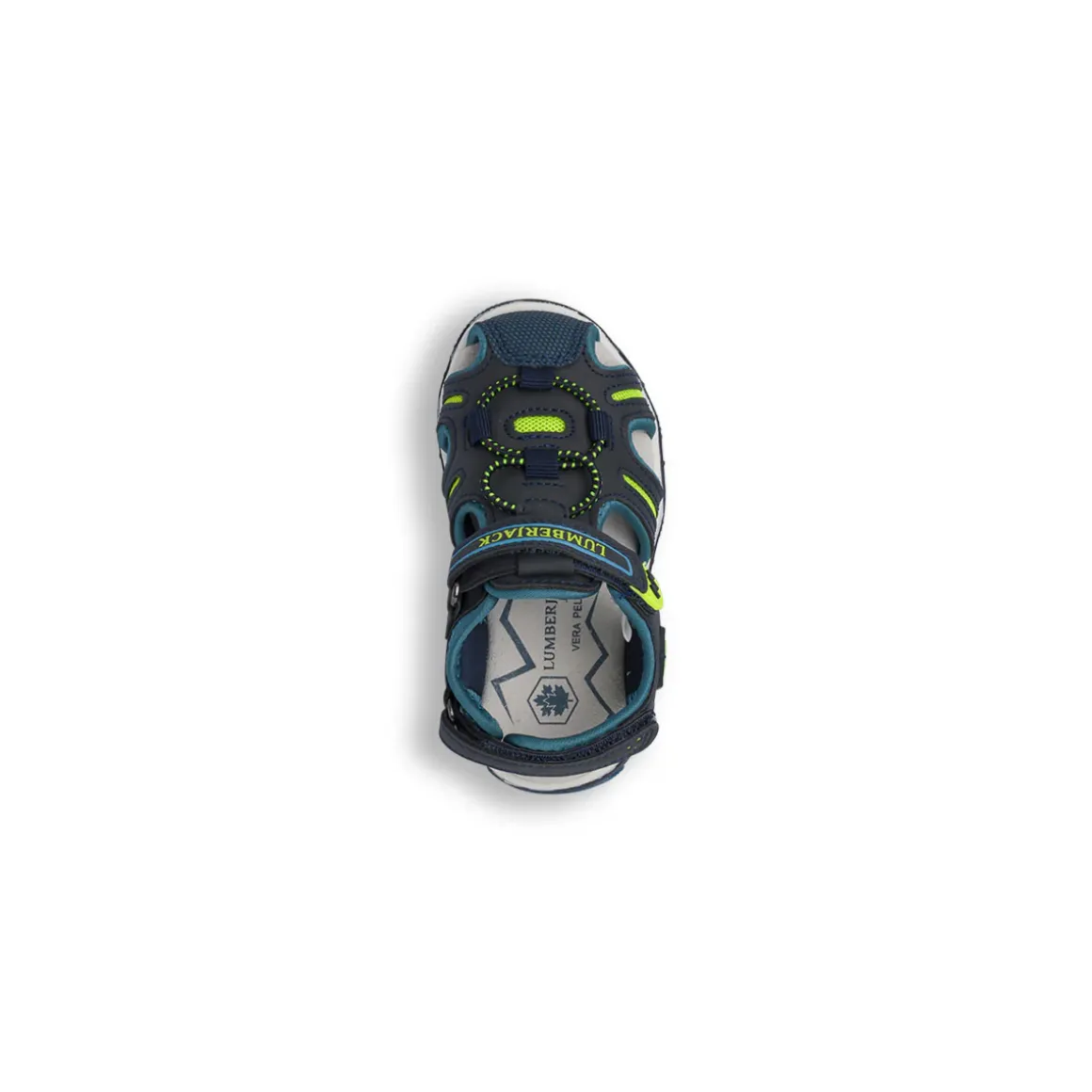 Sandali primi passi da Bambino blu con soletta in pelle Lumberjack