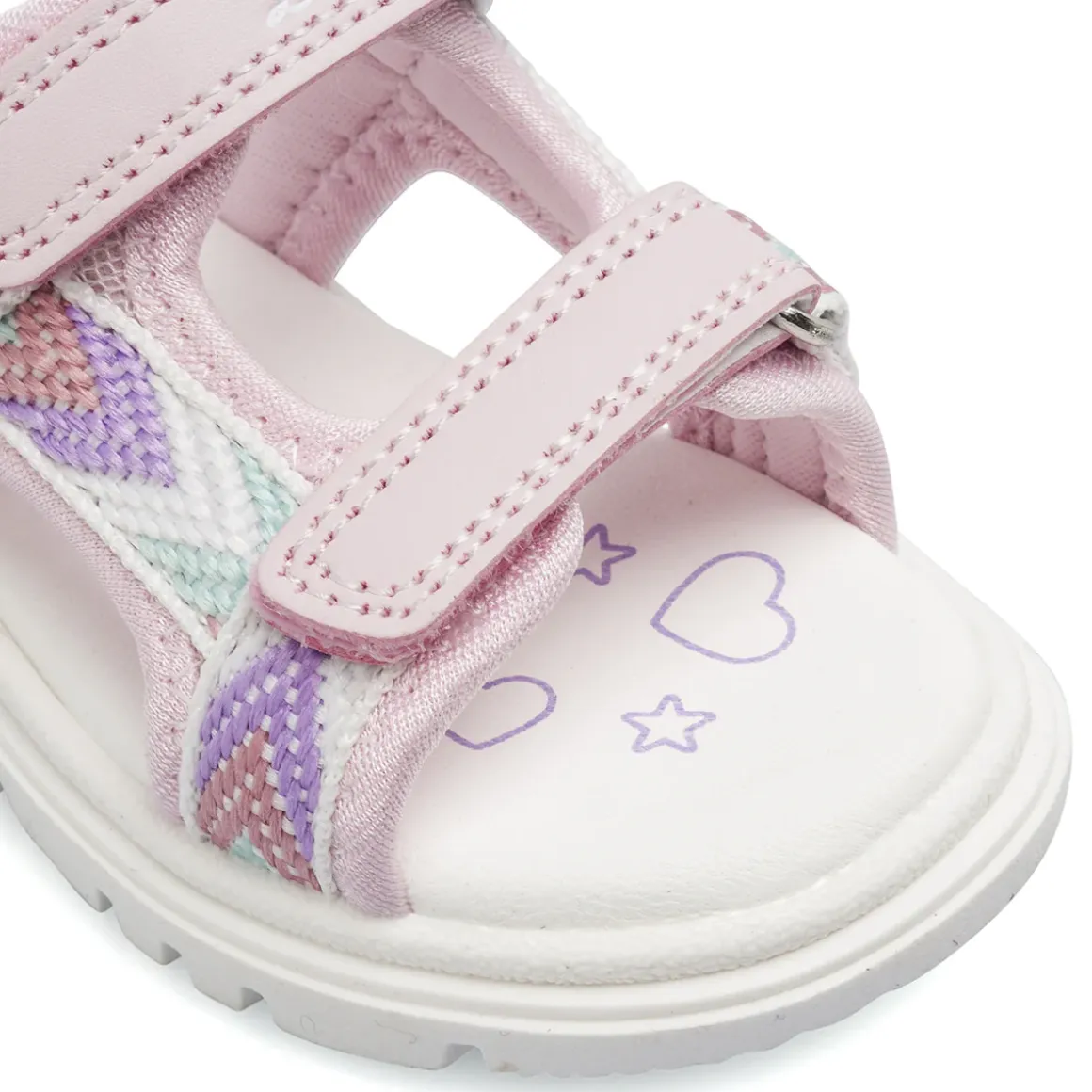 Sandali primi passi rosa da Bambina con inserto multicolor Lumberjack