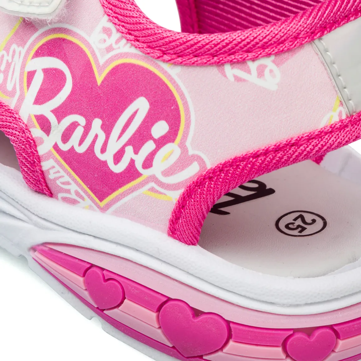 Sandali rosa con dettagli argento da Bambina e stampa Barbie