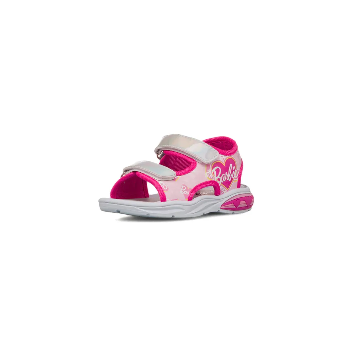 Sandali rosa con dettagli argento da Bambina e stampa Barbie
