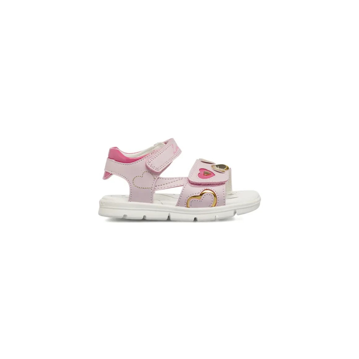 Sandali rosa da Bambina con cuori e cinturino a strappo Lumberjack