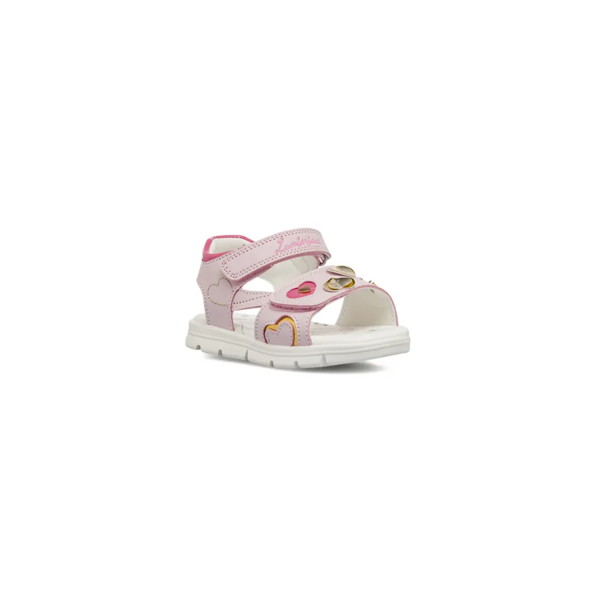 Sandali rosa da Bambina con cuori e cinturino a strappo Lumberjack