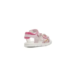 Sandali rosa da Bambina con cuori e cinturino a strappo Lumberjack
