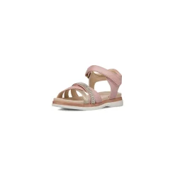 Sandali rosa da Bambina con dettaglio strass e chiusura con strappo Le scarpe di Alice
