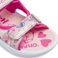 Sandali Rosa da Bambina con doppia chiusura a strappo Lilo & Stitch