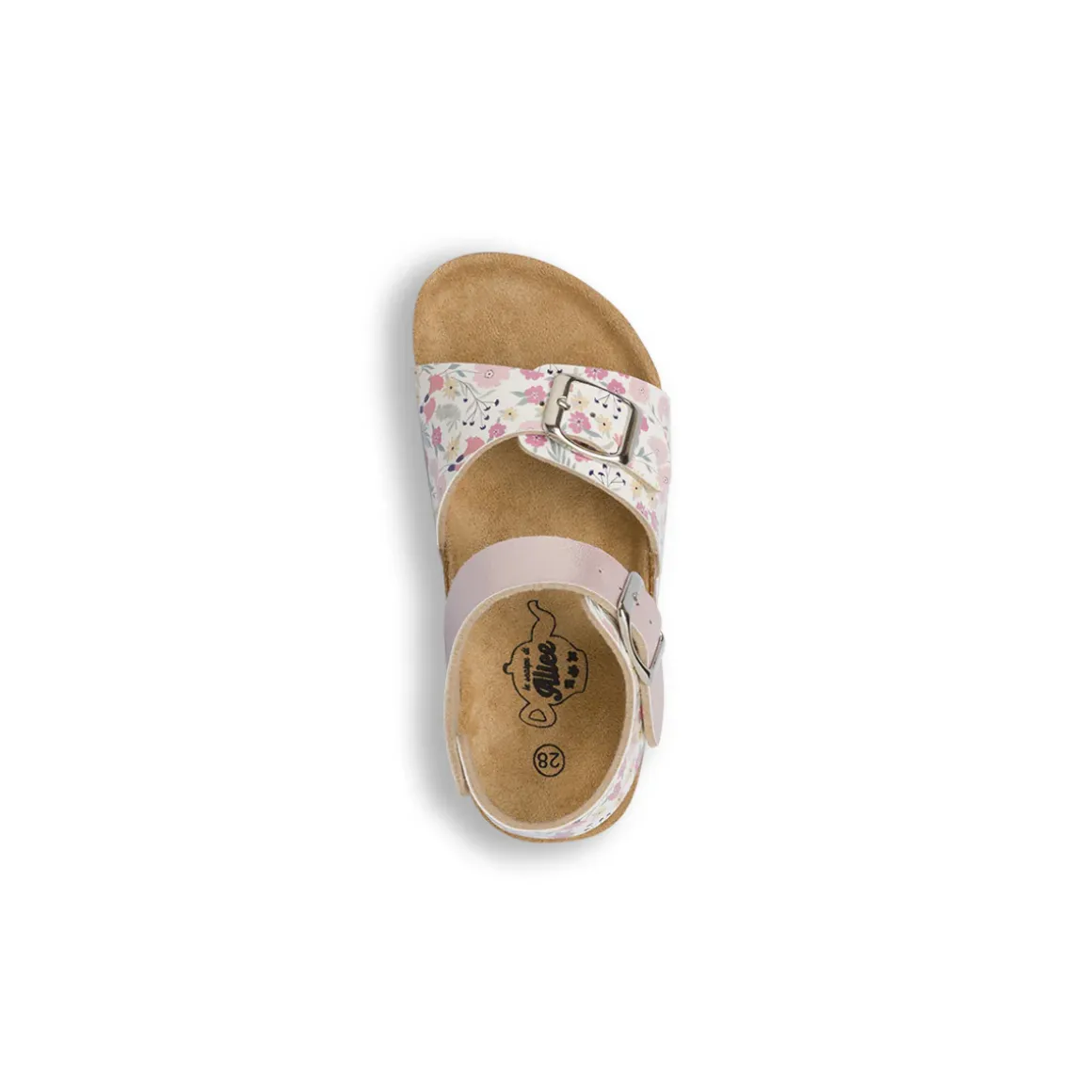 Sandali rosa da Bambina con fantasia floreale Le scarpe di Alice