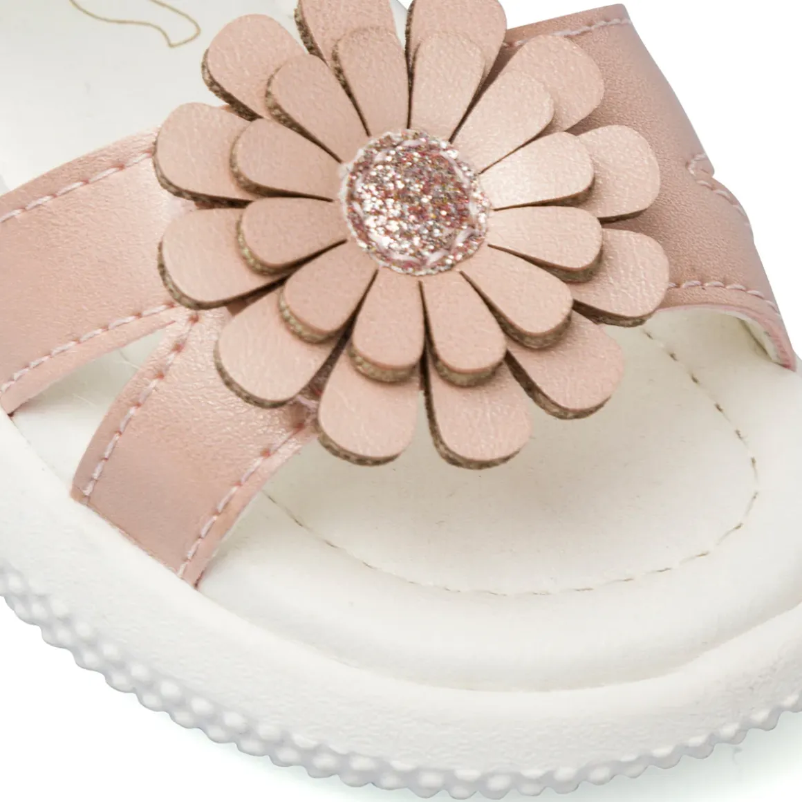Sandali Rosa da Bambina con fiore in rilievo Le scarpe di Alice