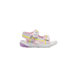 Sandali rosa da Bambina con patch unicorno e arcobaleno Unicorno