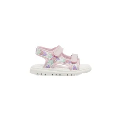 Sandali rosa da Bambina con ricami multicolor e strappo Lumberjack